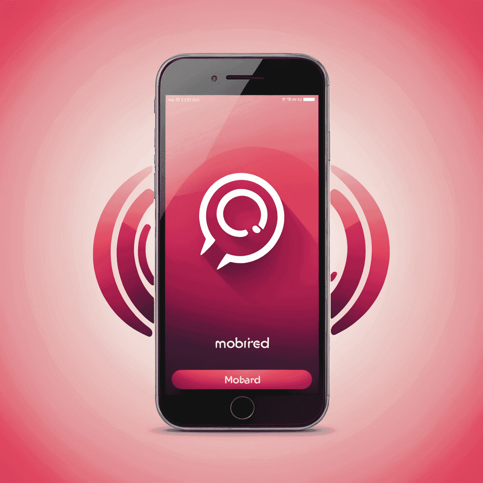 mobirredd.com logo - A stylized mobile phone icon with red and pink gradients